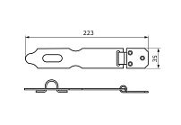 Накладка дверная Домарт НД-223 серый металлик (50) Накладка дверная Домарт НД-223 серый металлик (50)