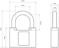 СТАНДАРТ Россия ВС1-02С d10мм Замок навесной (30)