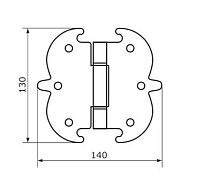 Домарт Петля фигурная 130*140 черная (30)