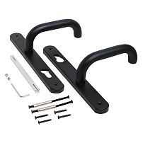 БУЛАТ РФ 85.30.09.02НС черный AISI 201 INOX нержавеющая сталь д/узкопроф.замков Ручка на планке (24)