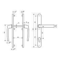ЛДМ SDH 92.26.01 RAL 9016 бел. с пруж. м/о 92 для узкопроф.Комплект руч. (30)