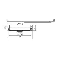 БУЛАТ Доводчик дверной ARCTIC (АРКТИК) ДД 502/4 AH-B (40-90 кг) черный со скольз.тяг, морозостойкий