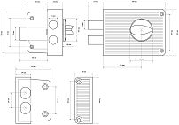СТАНДАРТ Россия ЗН1-3С белый Замок накладной (16) СТАНДАРТ Россия ЗН1-3С белый Замок накладной (16)