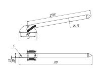 Домарт Упор воротный 300 мм серый металик (10) Домарт Упор воротный 300 мм серый металик (10)