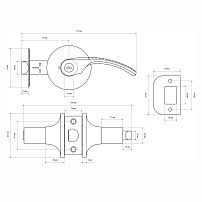 СТАНДАРТ 8510 BK AC ст.медь фикс Защёлка НОВИНКА (20)