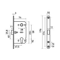 АЛЛЮР АРТ PL 85-50 PB золото ХЕДЕР без ц/м  Замок врезной (30)