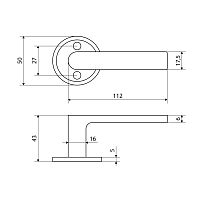 АЛЛЮР 16/006 WW белый для финских дверей Комплект ручек (40,20)