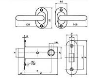 Омега Д-град ЗЩ2.06 белый Эконом Защелка дверная (30) Омега Д-град ЗЩ2.06 белый Эконом Защелка дверная (30)