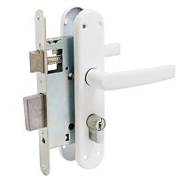 Птимаш ЗВ4-3.08 белый ШУРУП Замок врезной с/руч (10) Птимаш ЗВ4-3.08 белый ШУРУП Замок врезной с/руч (10)