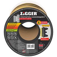 Уплотнитель ZIGGER Е 9*4 бухта 150 м.черный 06-16-81 (6)