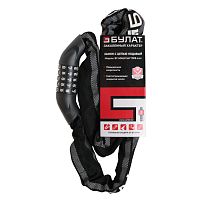 БУЛАТ ВС 606ЦК (d6*1000) ЧЕРНЫЙ с цепью кодовый. Замок навесной (6) (30,15)