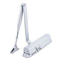 БУЛАТ Доводчик дверной ДД 302/3 B-S (25-85 кг) серебро, с ветровым тормозом (10)