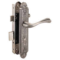 АЛЛЮР АРТ ЗВ4-70.07 AS состаренное серебро Замок врезной с/руч (15)