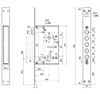 Балашиха ЗВ7 318.П без ЦМ , м/о 85мм Замок врезной тяж (5)
