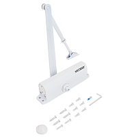 NOTEDO Доводчик дверной DC-150 легкий характер WHITE до 160 кг белый  (10)