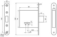 Рязань ЗВ 8-8У/03 б/о 79700 Замок врезной б/руч (30)