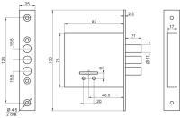 Рязань ЗВ 8-6/13  80600 Замок врезной б/руч (20)