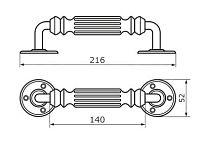 Домарт мод.9 (220мм) черная Ручка-скоба декоративная (10) Домарт мод.9 (220мм) черная Ручка-скоба декоративная (10)