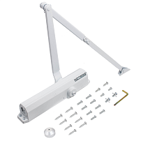 NOTEDO Доводчик дверной противоветровой DC-080-180 DA+BC от 80 до 180кг белый (6) NOTEDO Доводчик дверной противоветровой DC-080-180 DA+BC от 80 до 180кг белый (6)