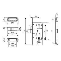 АЛЛЮР АРТ 5300-MC-WC W матовый белый с фиксатором МАГНИТНАЯ Защёлка (40)