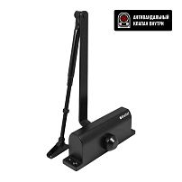 БУЛАТ Доводчик дверной ULTIMATE (УЛЬТИМЕЙТ) ДД-120 A-B (60-140 кг) черный, морозостойкий(10)