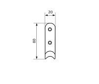 Домарт крючок-вешалка 1-рожковый черный (50)