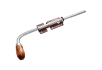 Засов Домарт с пружиной 400мм медь антик d-16мм (5)