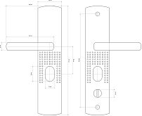 СТАНДАРТ РН-СТ222-R универс. для кит. металл. дверей правая Комплект ручек (12)