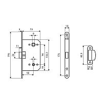 АЛЛЮР АРТ 5300-P-WC AC ст.медь с фиксатором Защёлка (40)