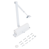 NOTEDO Доводчик дверной DC-080 WHITE до 120 кг белый (10) NOTEDO Доводчик дверной DC-080 WHITE до 120 кг белый (10)