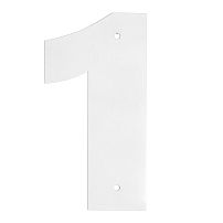 Цифра дверная Пермь "1" белая 140 мм Цифра дверная Пермь "1" белая 140 мм