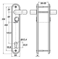 Балашиха НР 1401 для замка ЗВ13 173  мед.антик Комплект ручек (5)