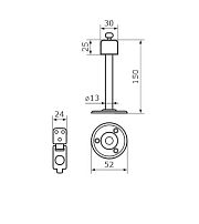 Домарт Стопор дверной с фиксатором 150 мм под хром (10) Домарт Стопор дверной с фиксатором 150 мм под хром (10)