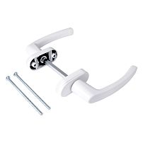 Ручка балконная белая симметричная (двухстор.) FORWIN BHS 04 RAL 9016 Комплект ручек (40) Ручка балконная белая симметричная (двухстор.) FORWIN BHS 04 RAL 9016 Комплект ручек (40)