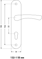АЛЛЮР 132-1 55 мм AB ст.бронза Комплект ручек (12,20) АЛЛЮР 132-1 55 мм AB ст.бронза Комплект ручек (12,20)