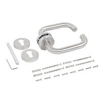 БУЛАТ РФ 01.09НС INOX 304 нержавеющая сталь Комплект ручек с круглой накладкой под МЦ (24)