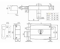 KALE 157/A 3кл Замок накладной (20)