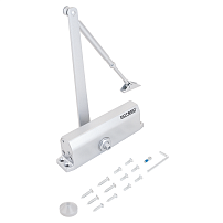 NOTEDO Доводчик дверной DC-150 легкий характер SILVER до 160 кг серебро (10)