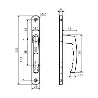 БУЛАТ РФ 85.25.01.8017 УРАЛ-М корич. м/о 85 "под пальчики" для узкопр. Комплект ручек (30)