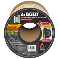 Уплотнитель ZIGGER D 12*10 бухта 50 м. белый 06-16-85 (6)