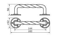 Домарт  мод.5 (180мм) медь антик Ручка-скоба декоративная (10)
