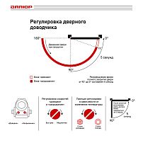 АЛЛЮР Доводчик дверной COMFORT ДД 168/3-4 AH-C (до 100 кг) коричневый RAL8024, со скользящей тягой, 