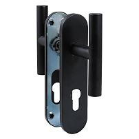 БУЛАТ РФ 72.45.11.02НС черный AISI 201 INOX нерж сталь для ОТКАТНЫХ ВОРОТ. Ручка на планке (24)