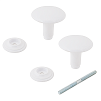 Кунгур РК1-7 пластик Бел. Ручка-кнопка (25,5!!!) 