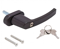 Ручка с ключом д/пласт.окон SWH-T 37.1(02) 8019 корич. (50,10) Ручка с ключом д/пласт.окон SWH-T 37.1(02) 8019 корич. (50,10)